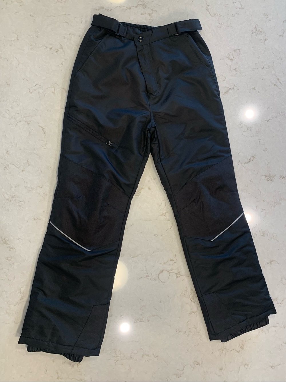 Swiss Tech Black Men's Insulated Ski/Snow Pants with Reflective Piping